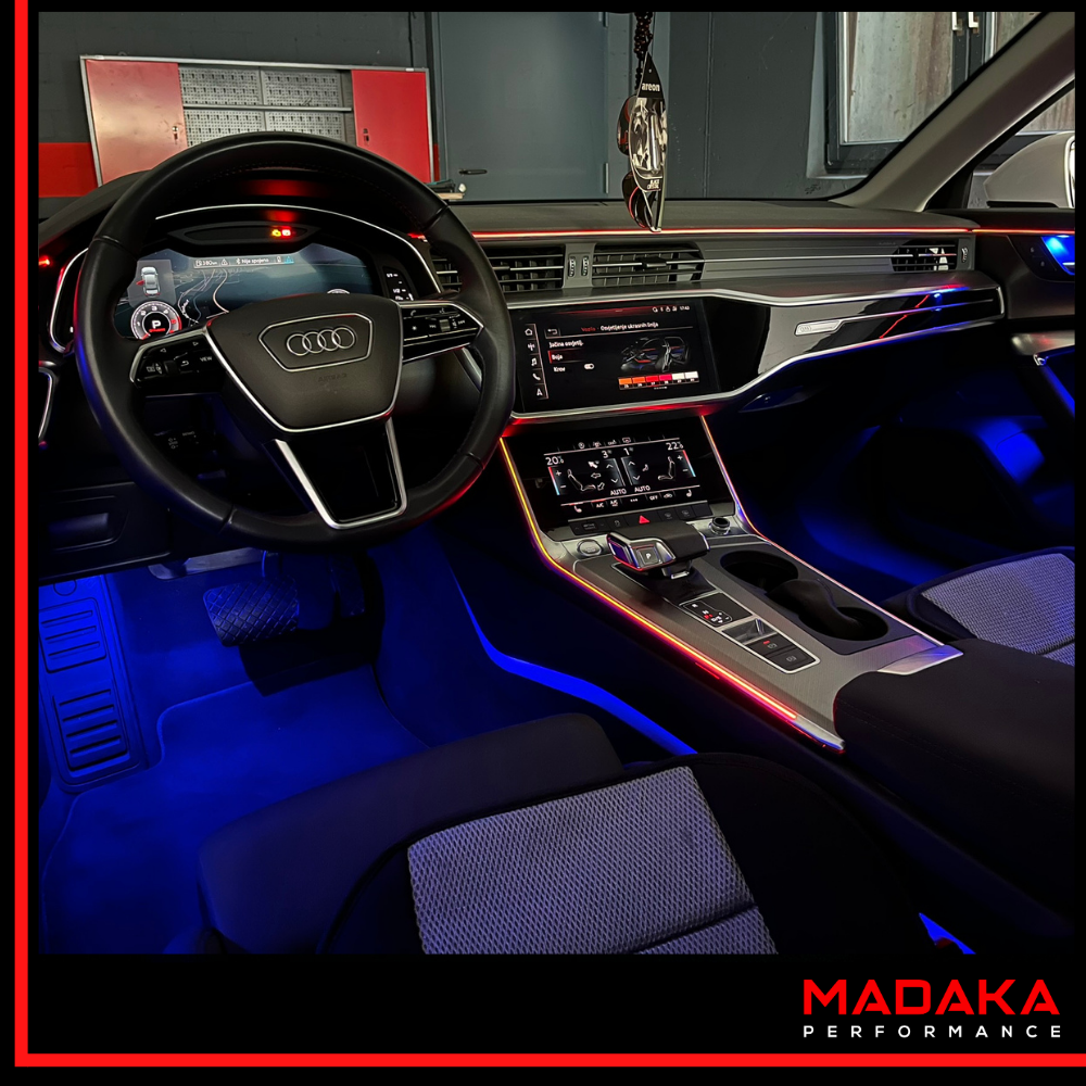 Nachgerüstete Ambientebeleuchtung für Audi A6 S6 C8 - Bild 3