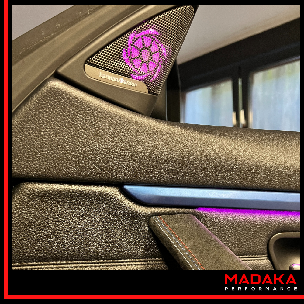 Nachgerüstete Lautsprecher Ambientebeleuchtung für BMW 3er F30 F31 F34 F80 - Bild 4