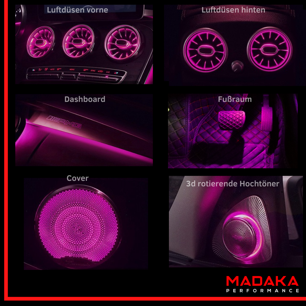 Detailansicht Nachgerüstete Ambientebeleuchtung für C-Klasse W205 - Bild 4