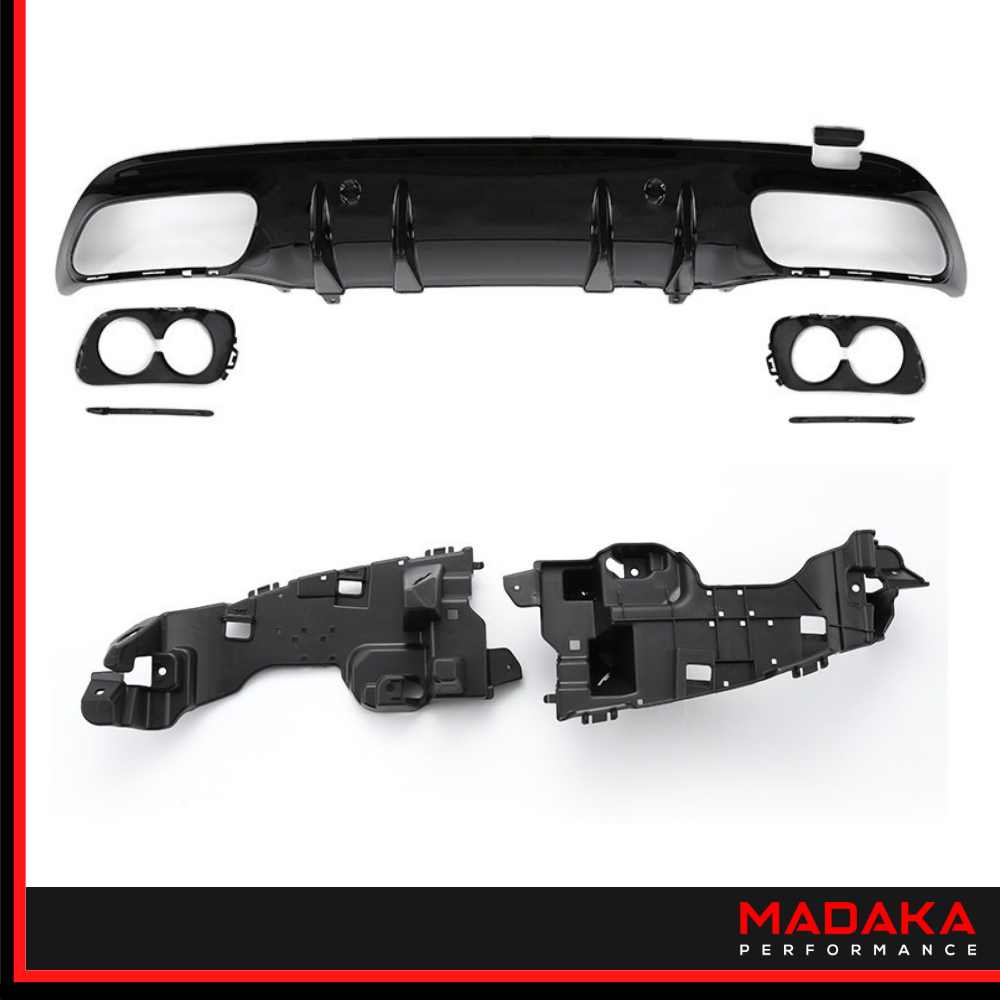 Diffusor mit Doppelendrohren für C-Klasse W205 / S205 in C43 AMG Optik - Bild 2