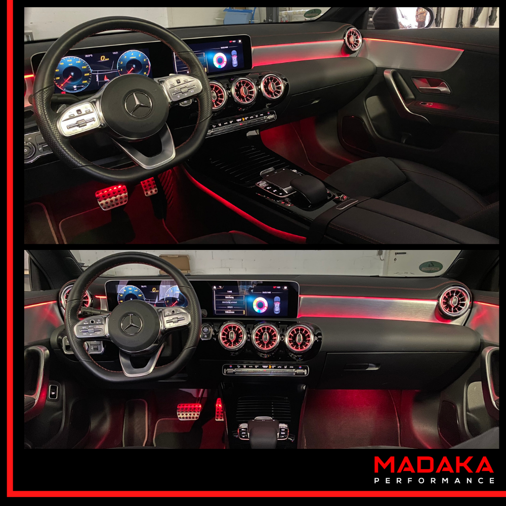 Nachrüstung Ambientebeleuchtung für Mercedes A-Klasse W177 mit 64 Farben inkl. Einbau – Bild 1