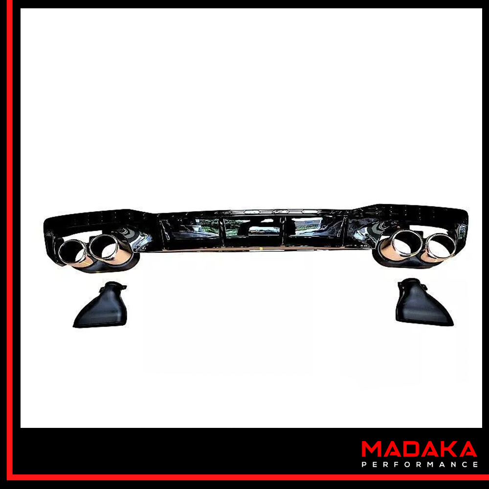 Diffusor in S7 Look für Audi A7 (C8) Schwarz/Chrom - Bild 3