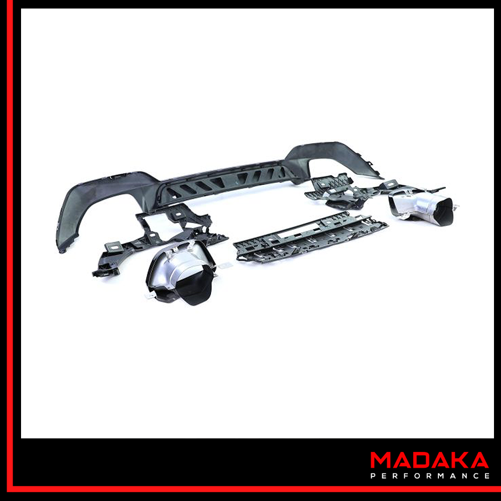 Diffusor mit Endrohre schwarz Einzelteile für BMW 3er G20 G21 - Bild 3