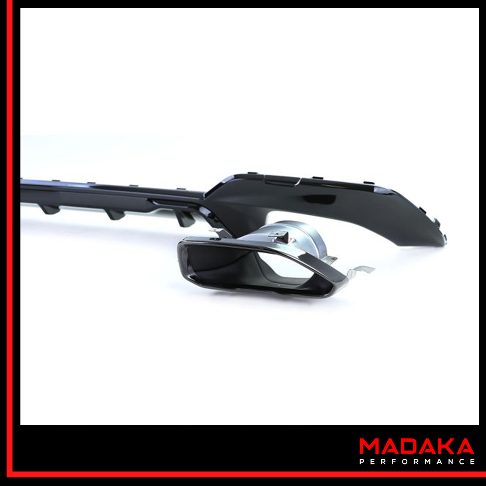 Diffusor mit Endrohre schwarz Detailansicht für BMW 3er G20 G21 - Bild 4