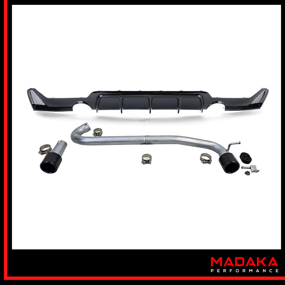 Diffusor schwarz mit Endrohre schwarz für BMW 4er F32 F33 F36 - Bild 8