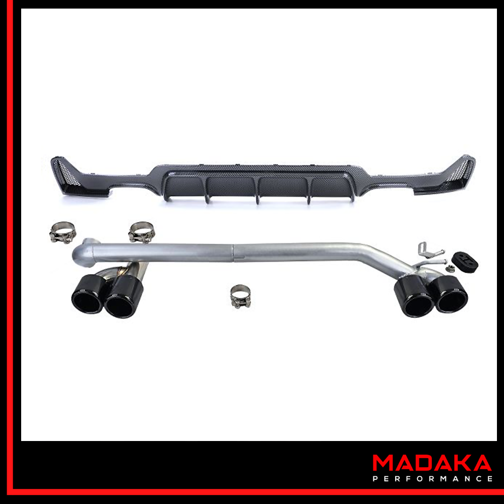 Diffusor carbon mit Doppelendrohre schwarz für BMW 4er F32 F33 F36 - Bild 10