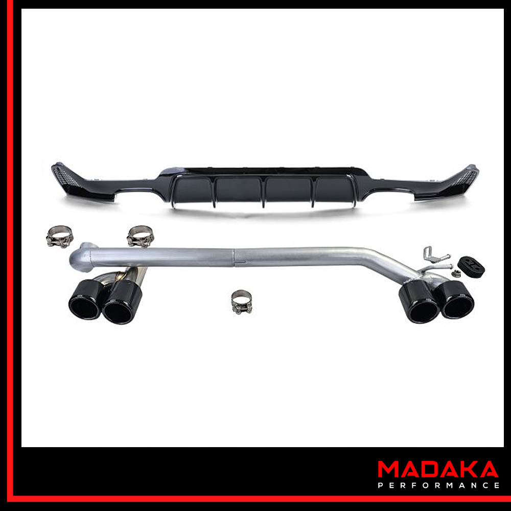 Diffusor mit Endrohren schwarz für BMW 4er F32 F33 F36 - Bild 6