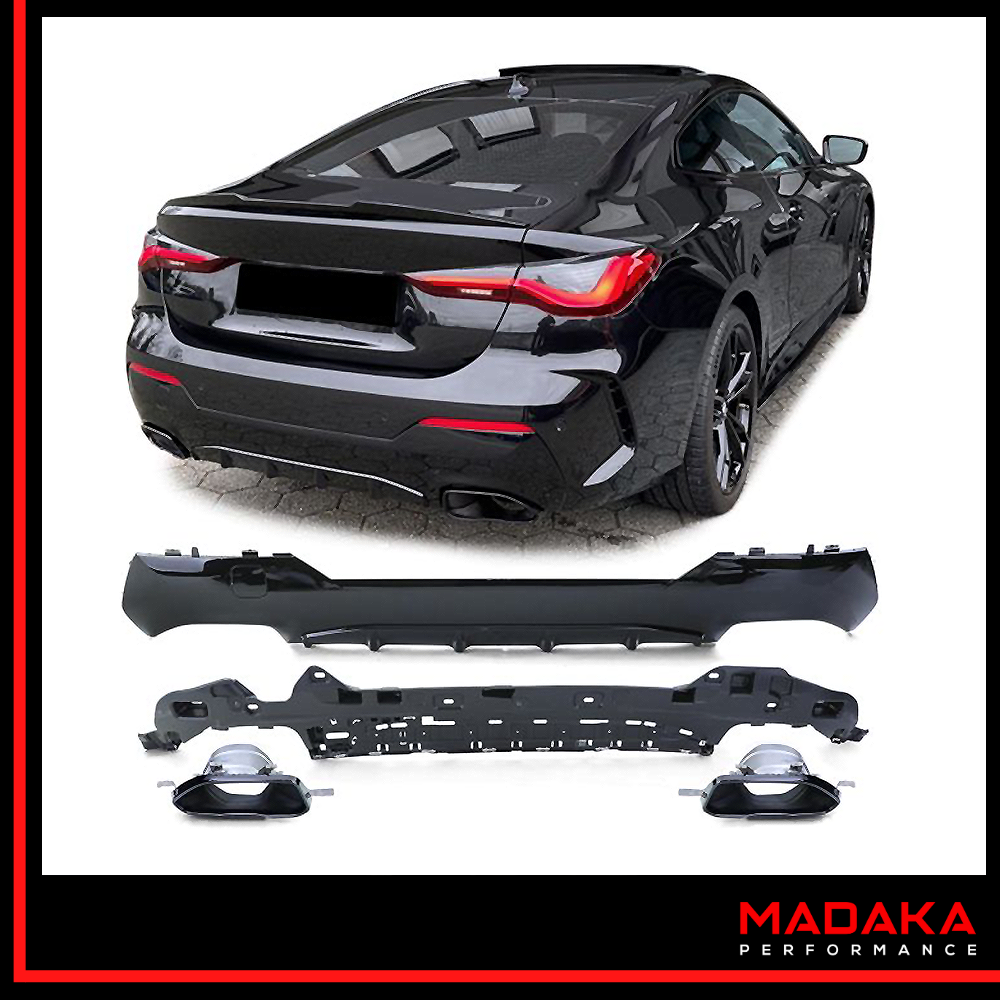 Diffusor mit Endrohre schwarz für BMW 4er G22 G23 - Bild 1