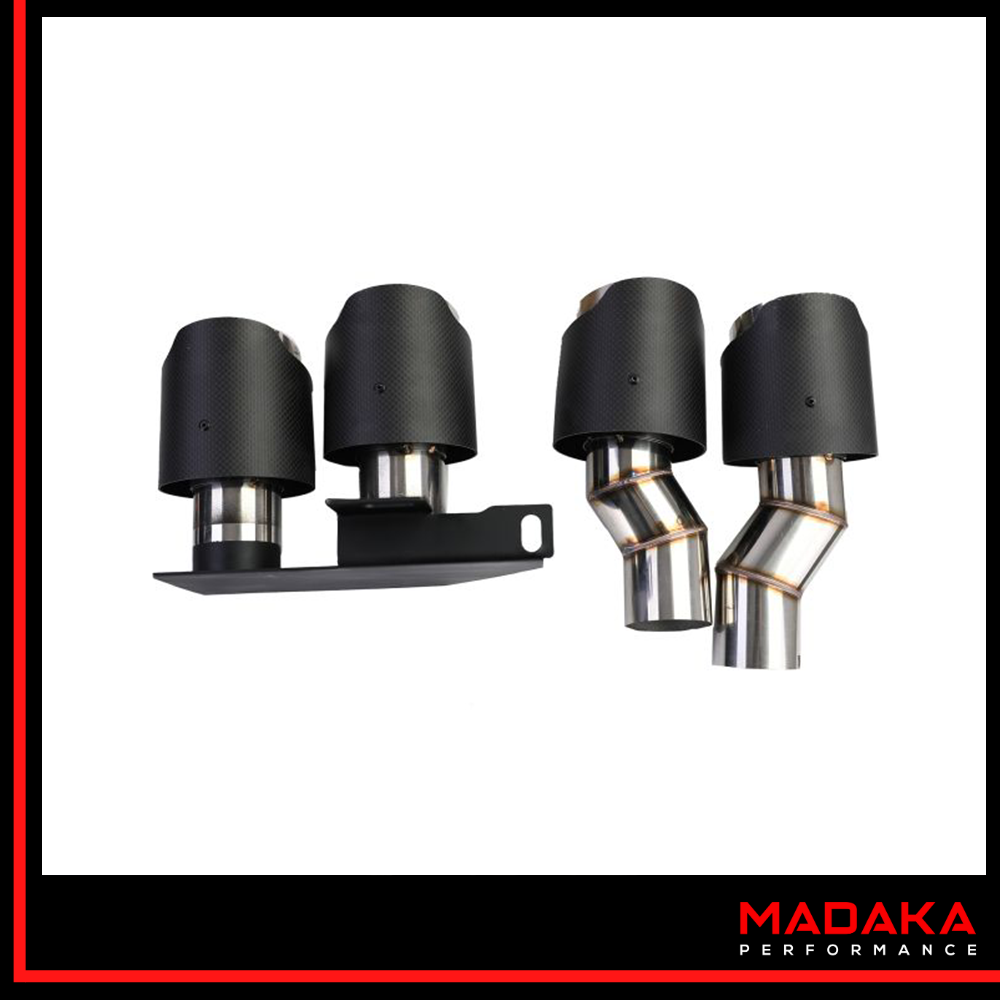 Doppelendrohre carbon Ansicht von unten für BMW 5er Typ F10 F11 - Bild 2