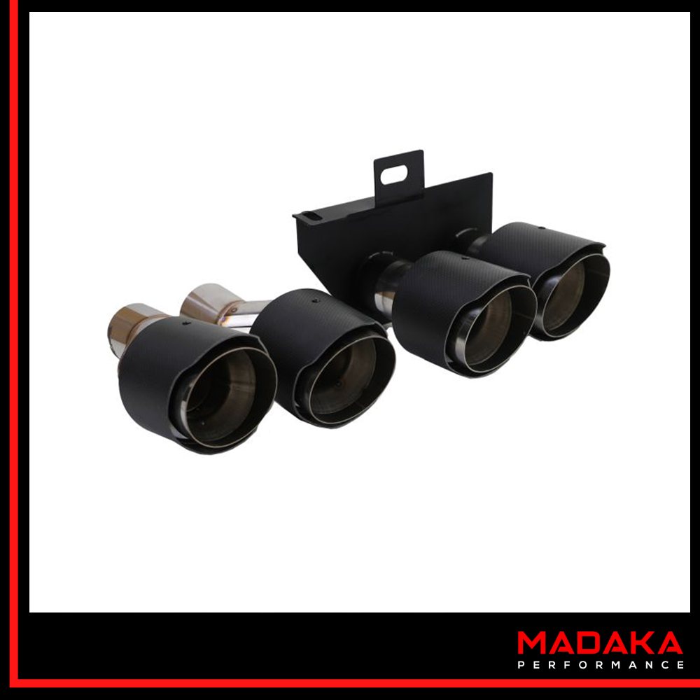 Doppelendrohre carbon Ansicht von vorene für BMW 5er Typ F10 F11 - Bild 3