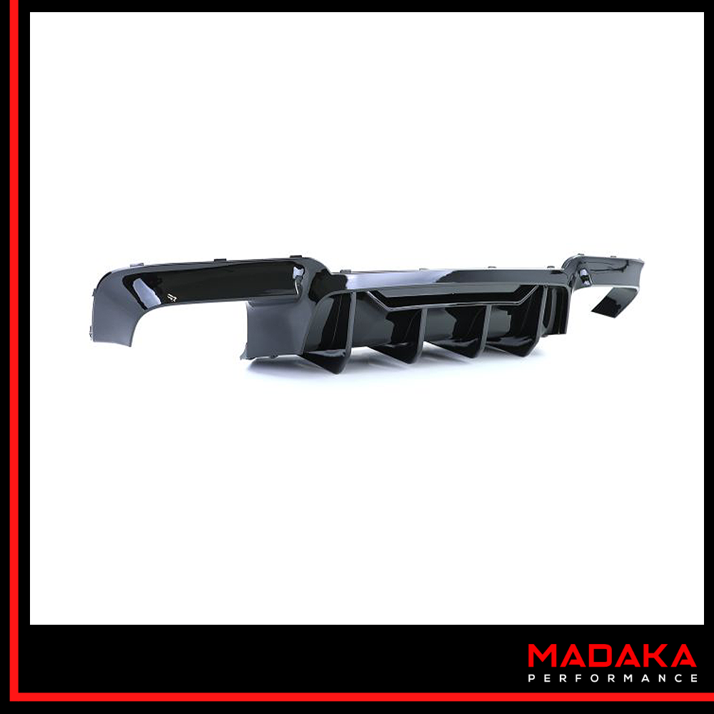 Diffusor schwarz Detailansicht von vorne für BMW 5er Typ F10 F11 - Bild 5