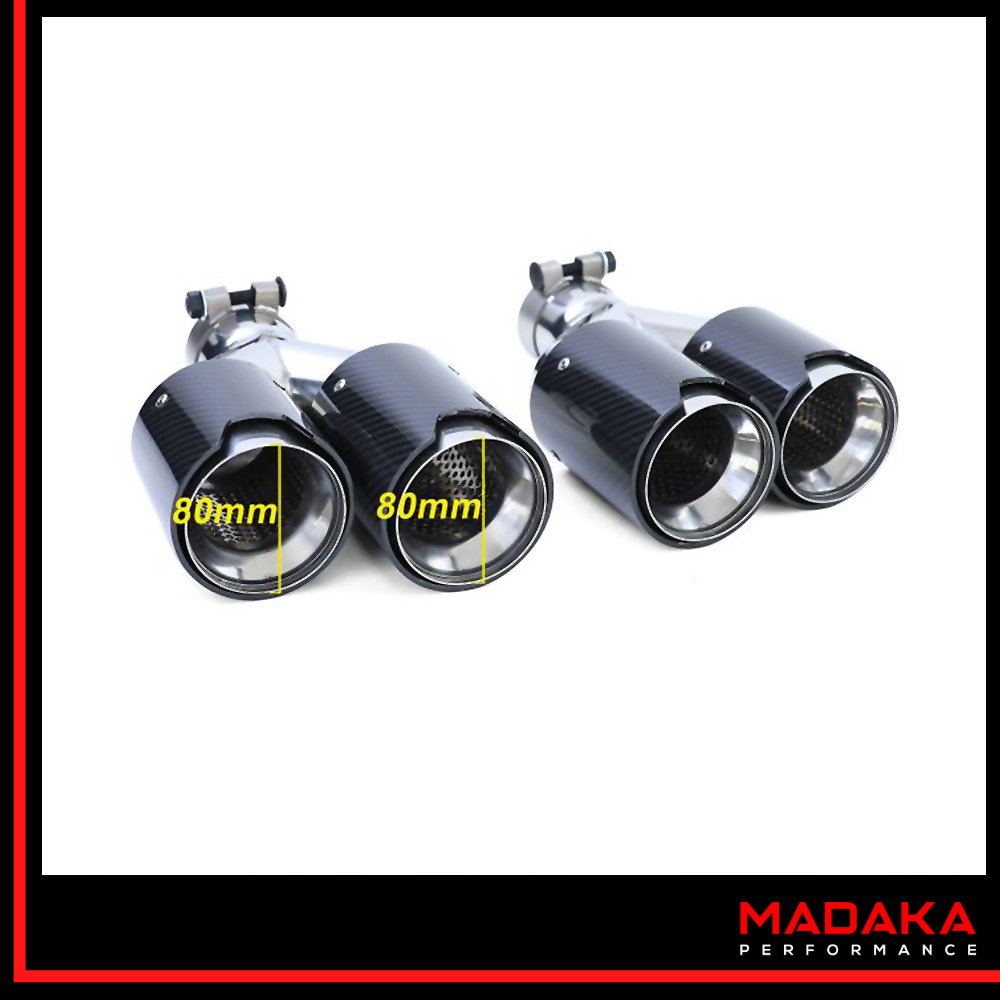 Doppelendrohre carbon Abmessung vorne für BMW 5er Typ F10 F11 - Bild 5