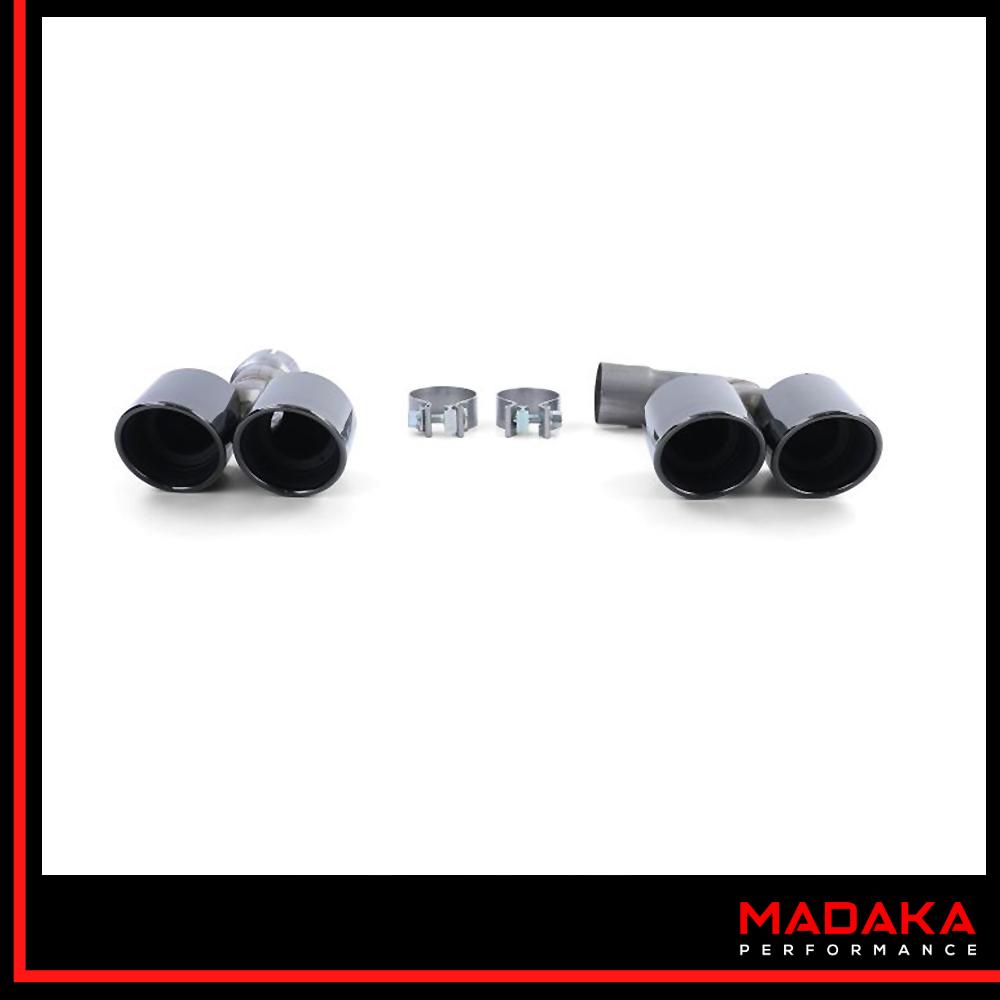 Doppelendrohre schwarz Detailansicht für BMW X3 G01 - Bild 3