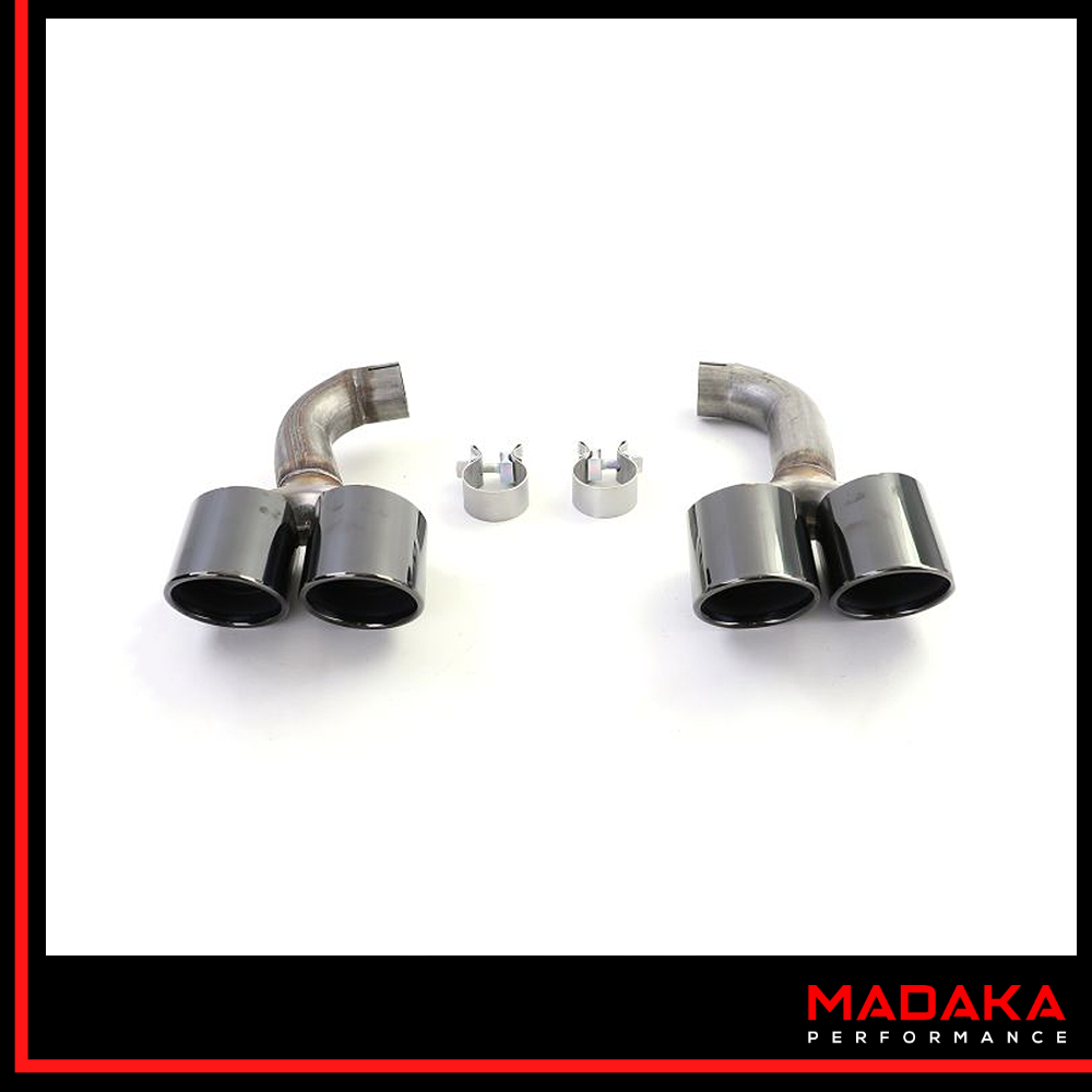 Doppelendrohre schwarz Ansicht von oben für BMW X4 G02 - Bild 2