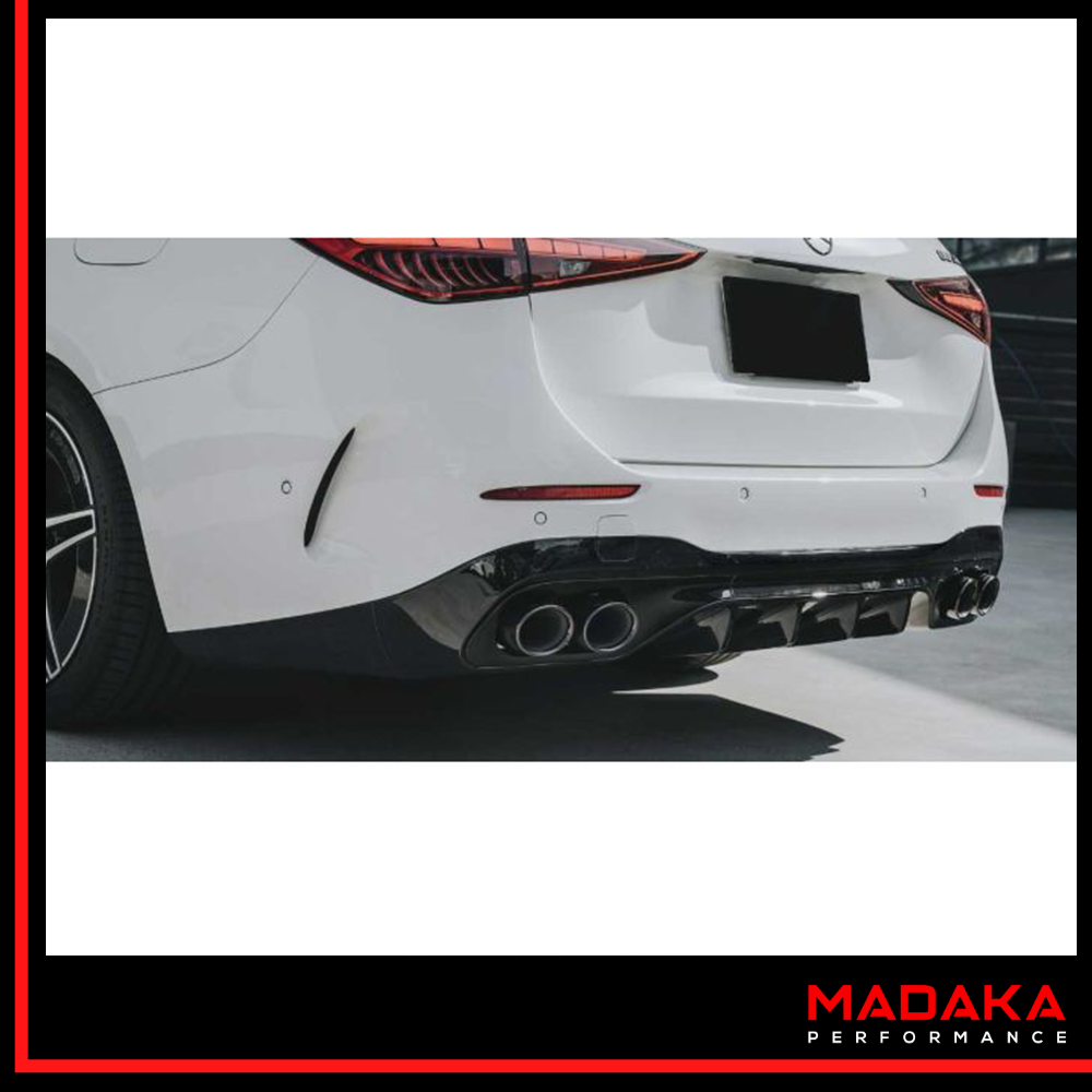 Diffusor mit Doppelendrohren in C43 AMG Optik montiert an Mercedes C-Klasse - Bild 6
