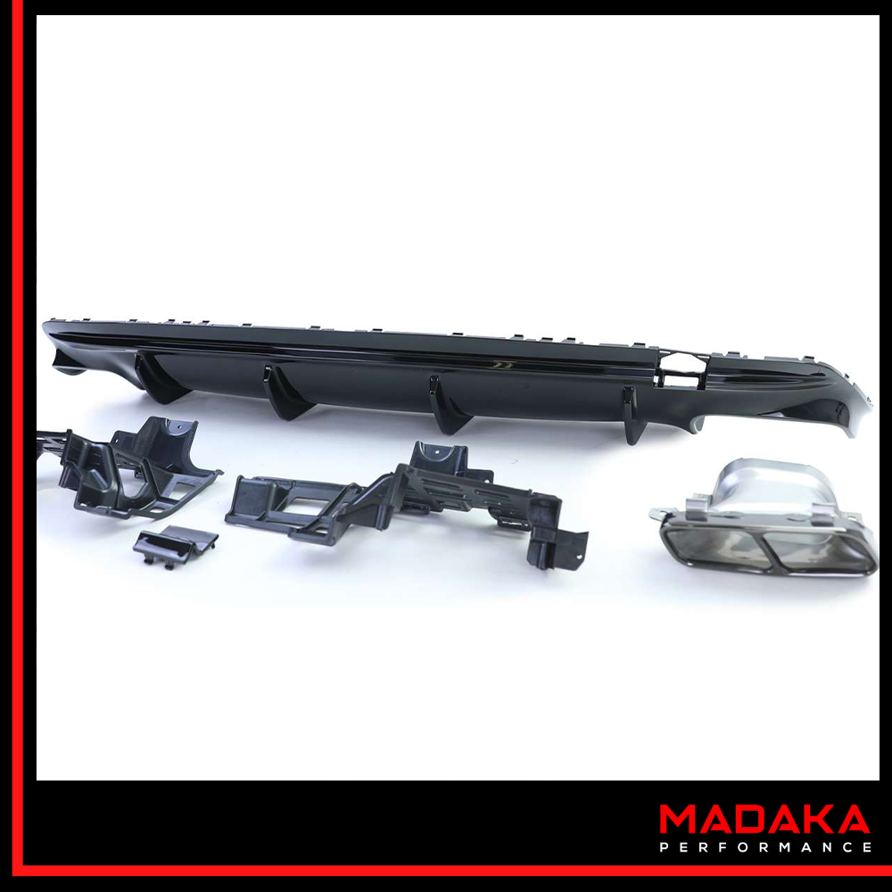 Einzelteile Diffusor mit Doppelendrohre für Mercedes CLA C117 - Bild 4