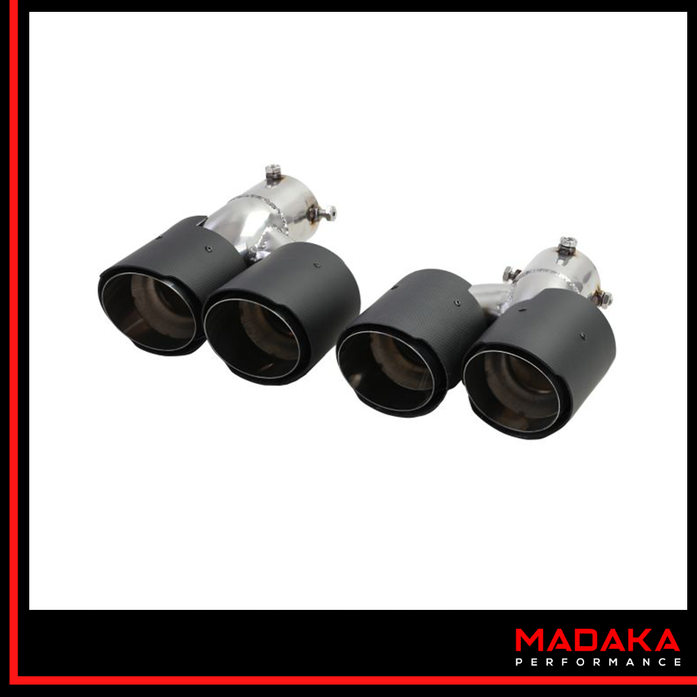 Doppelendrohren´carbon Ansicht von vorne für BMW 3er G20 G21 - Bild 12