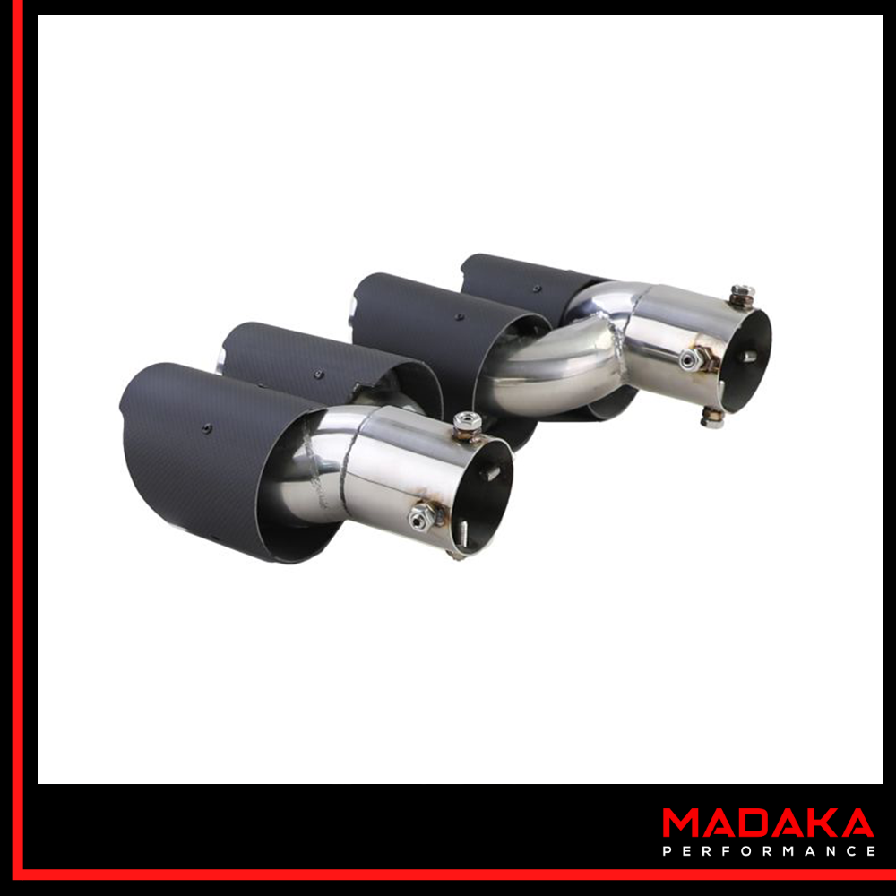 Doppelendrohre carbon Ansicht von hinten für BMW 3er G20 G21 - Bild 14