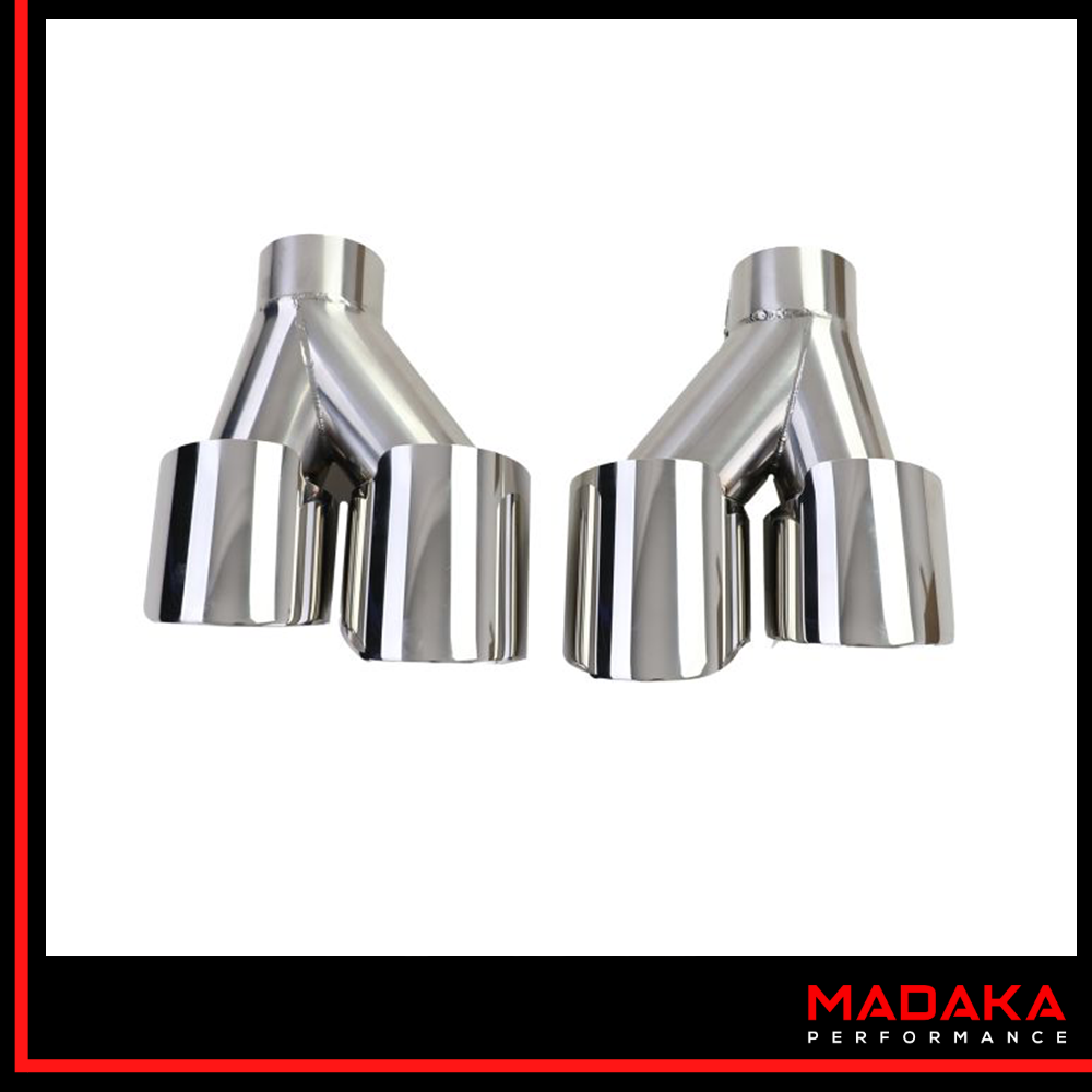 Doppelendrohre chrom Ansicht von oben für BMW 3er G20 G21 - Bild 3