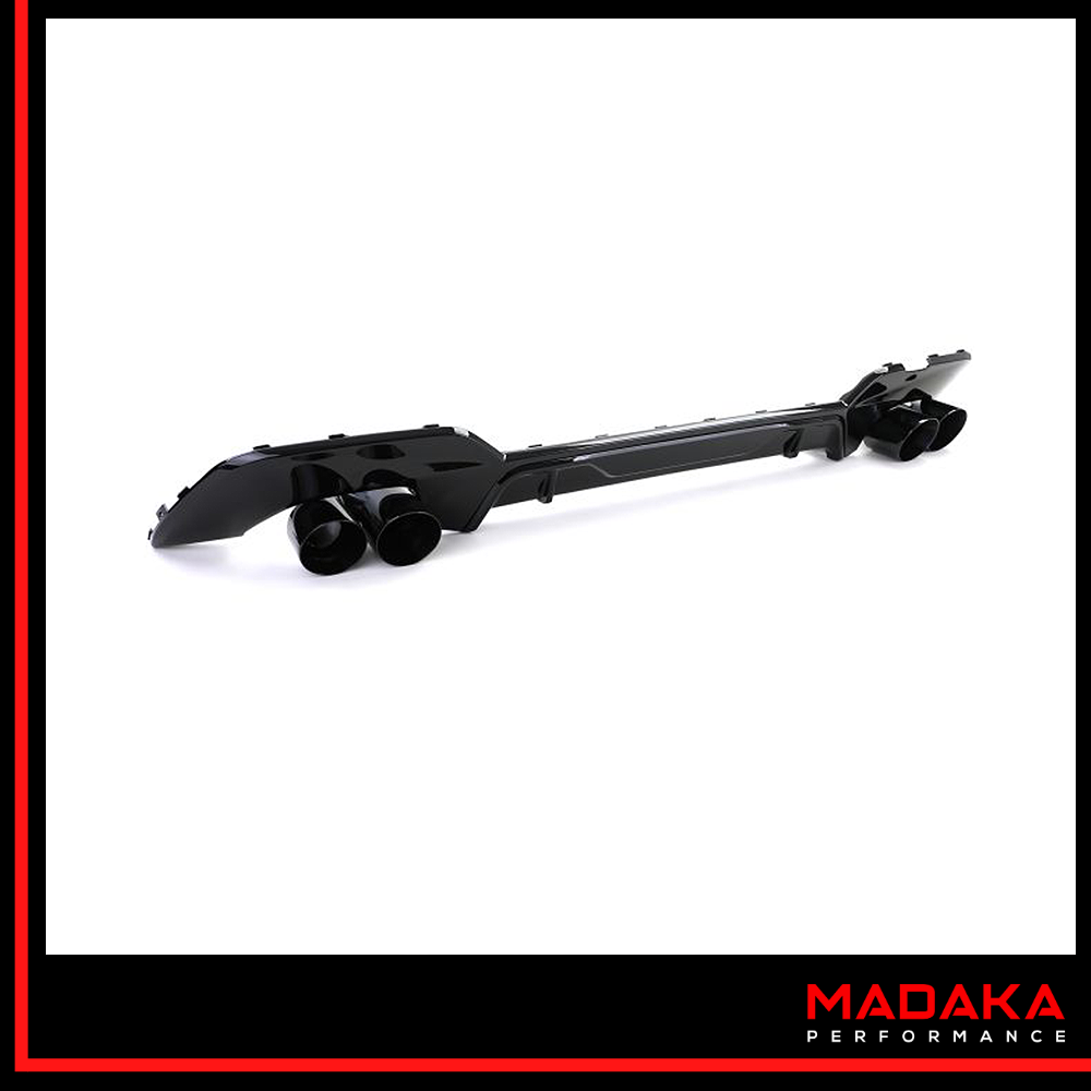 Diffusor mit Doppelendrohre schwarz Detailansicht für BMW 3er G20 G21 - Bild 7