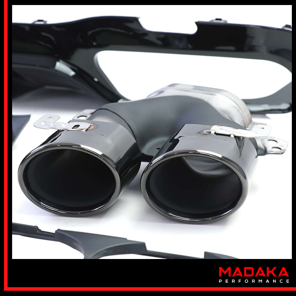 Doppelendrohre schwarz in E53 AMG Optik für Mercedes E-Klasse W213 - Bild 3