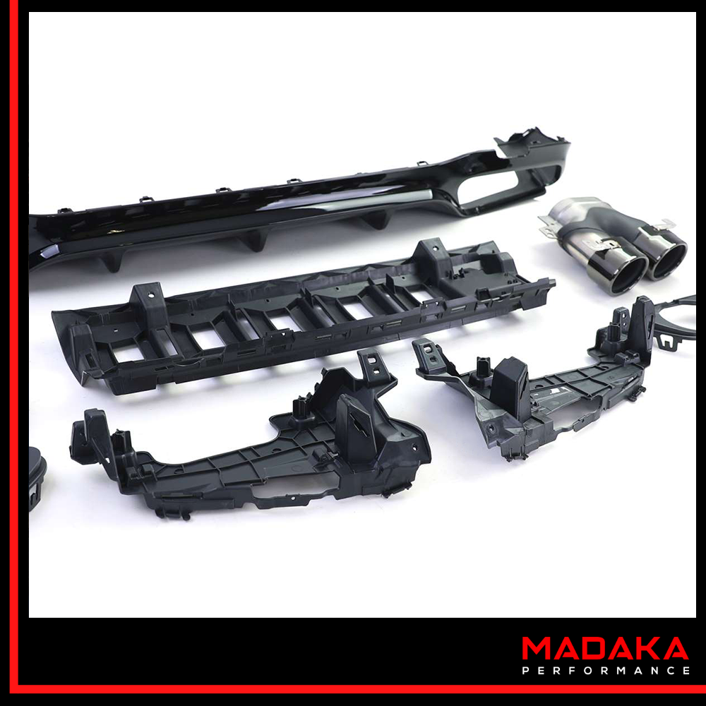 Einzelteile Diffusor mit Doppelendrohre in E53 AMG Optik für Mercedes E-Klasse W213 - Bild 4