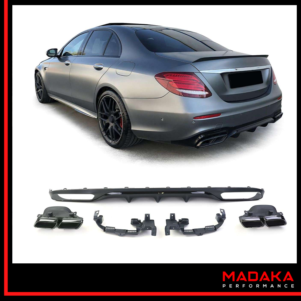 Diffusor mit Doppelendrohre in E63 AMG Optik für Mercedes E-Klasse W213 - Bild 1