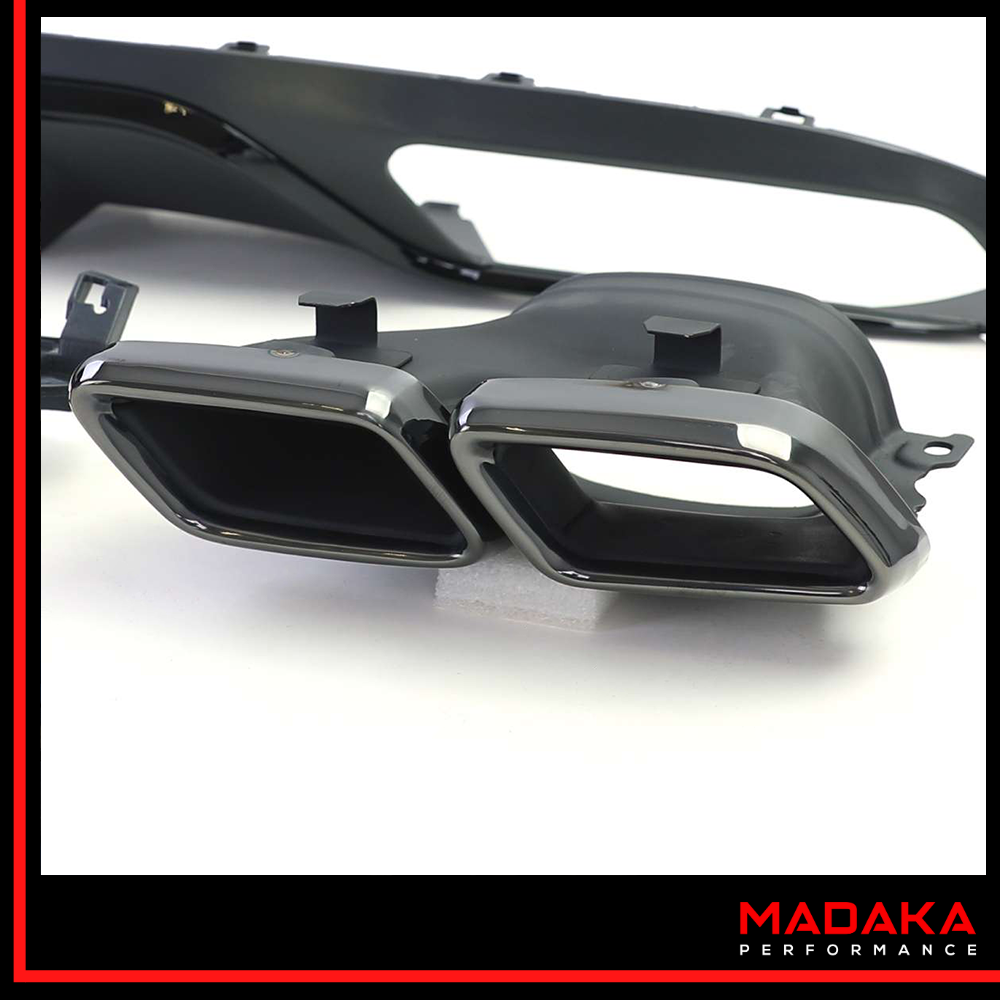 Doppelendrohre in E63 AMG Optik für Mercedes E-Klasse W213 Schwarz - Bild 2