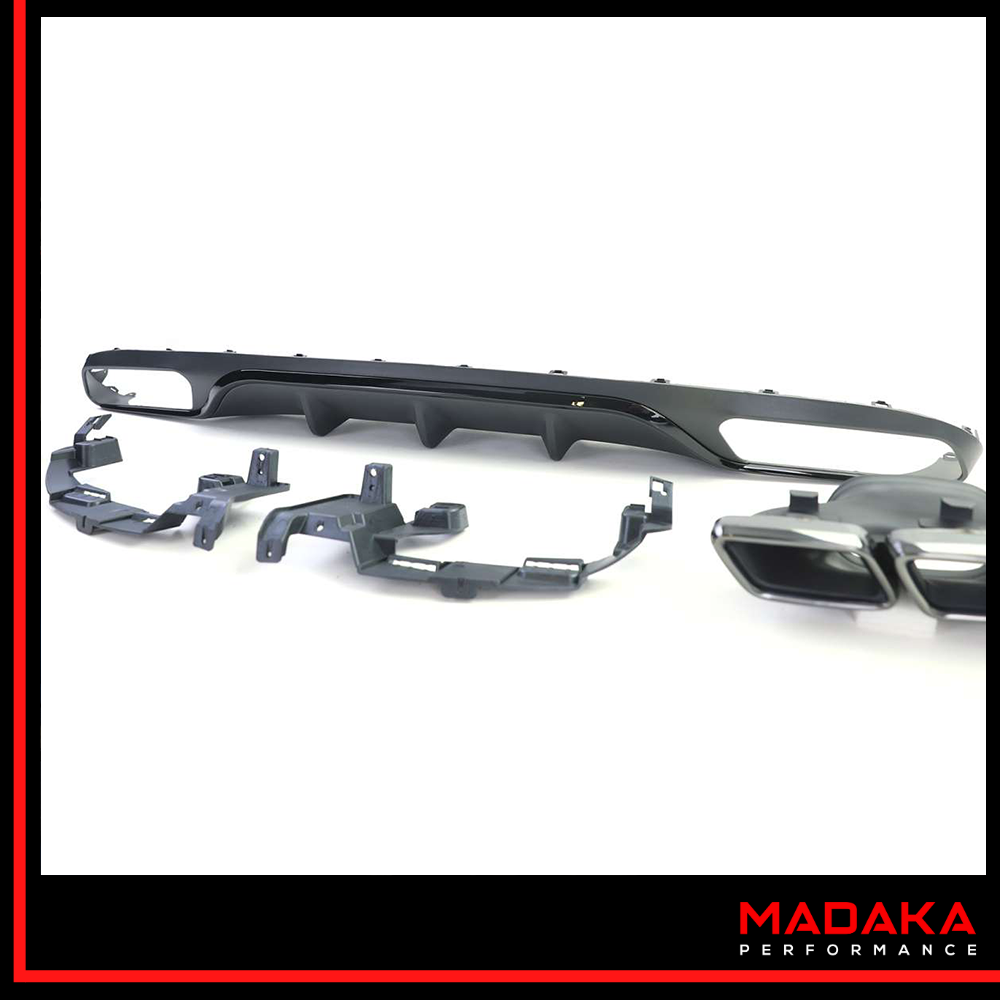 Diffusor mit Doppelendrohre in E63 AMG Optik für Mercedes E-Klasse W213 - Bild 3