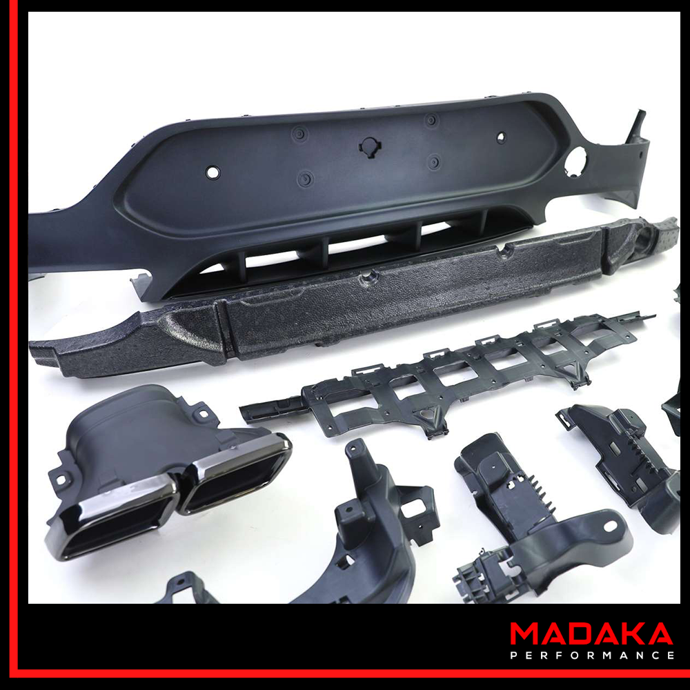 Einzelteile Diffusor mit Doppelendrohre für Mercedes GLC C253 Coupe - Bild 4