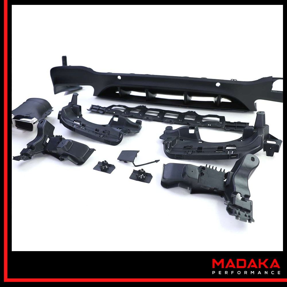 Einzelteile Diffusor mit Doppelendrohre für Mercedes GLC X253 SUV - Bild 4