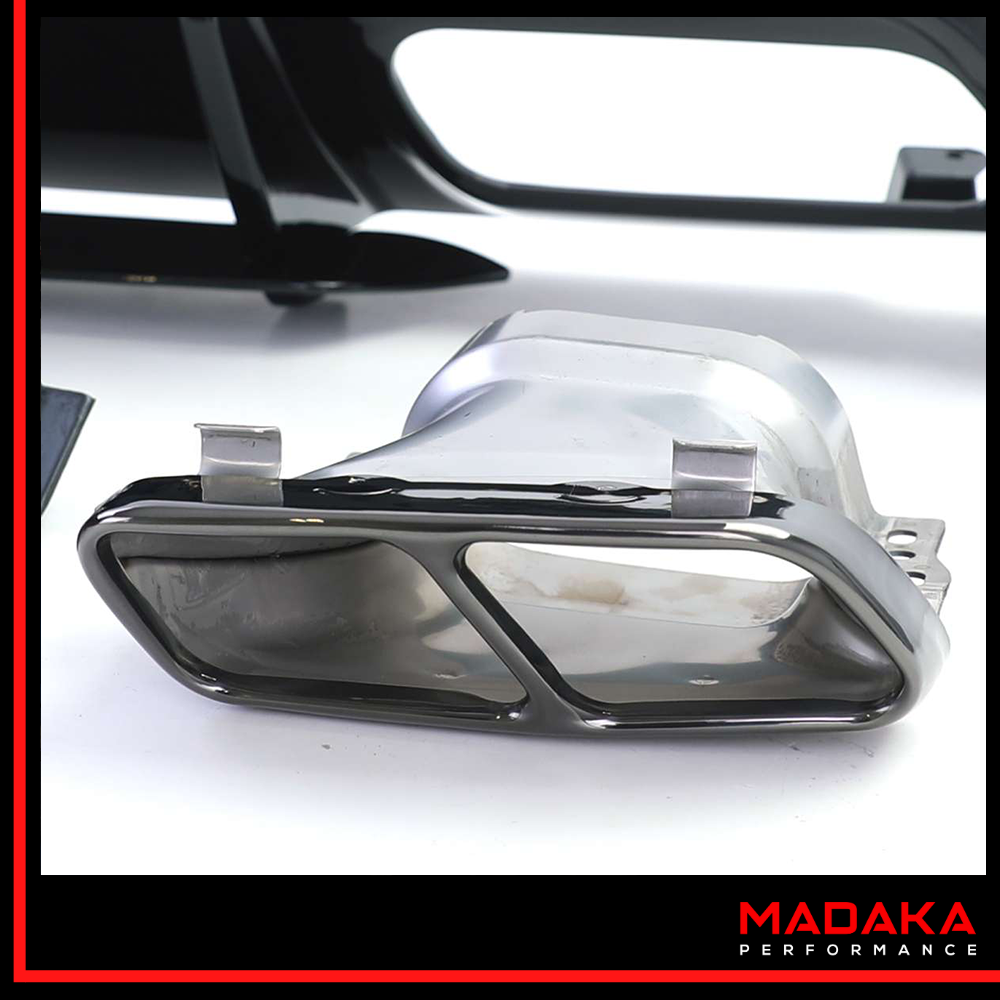 Doppelendrohre für Mercedes A-Klasse W176 Schwarz - Bild 2