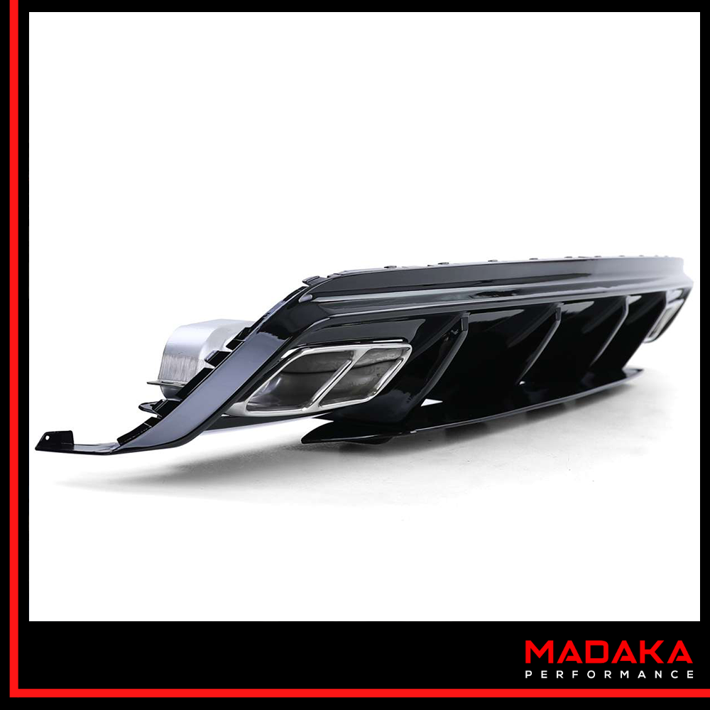 Detailansicht Diffusor mit Doppelendrohre für A-Klasse W176 Chrom - Bild 6