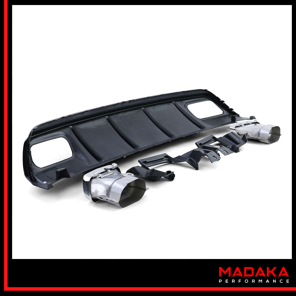 Ansicht Rückseite Diffusor mit Doppelendrohre für A-Klasse W176 - Bild 5