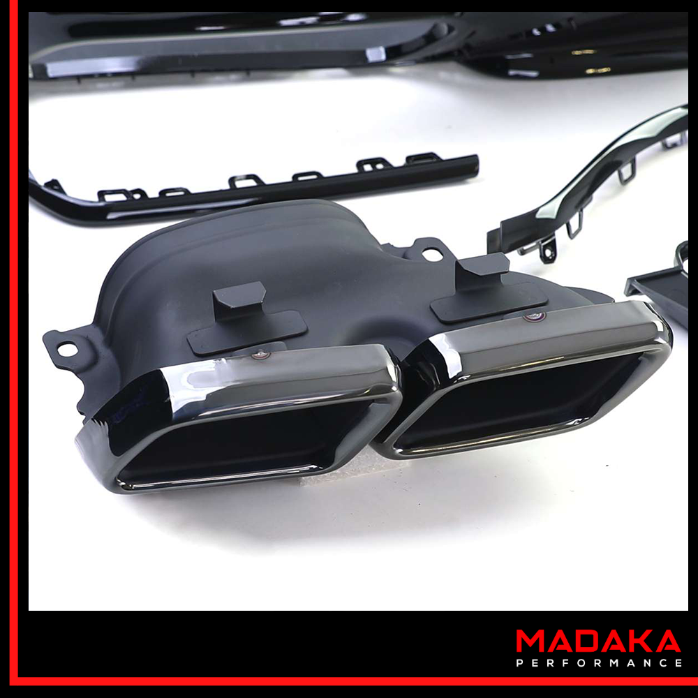 Doppelendrohre für Mercedes S-Klasse W222 Schwarz - Bild 4