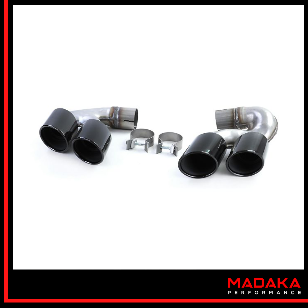 Doppelendrohre schwarz Ansicht von oben für BMW X5 G05 X6 G06 X7 G07 40i - Bild 2