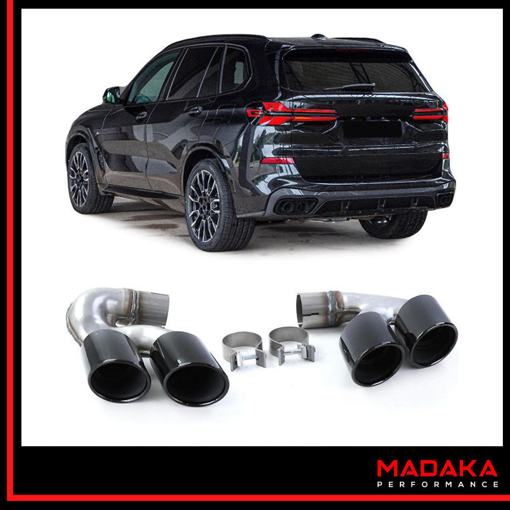 Doppelendrohre schwarz montiert am BMW - Bild 1