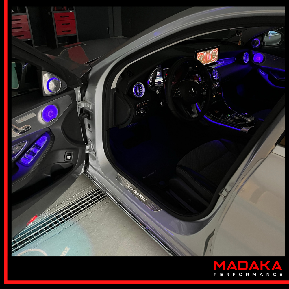 Nachrüstung Ambientebeleuchtung für Mercedes C-Klasse W205 mit 64 Farben inkl. Einbau – Bild 1