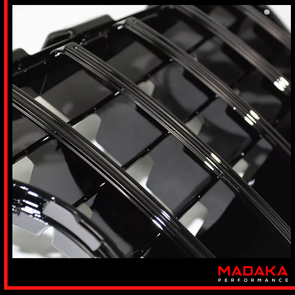 Kühlergrill Panamericana für Mercedes E-Klasse E63 AMG chrom Detailansicht - Bild 3