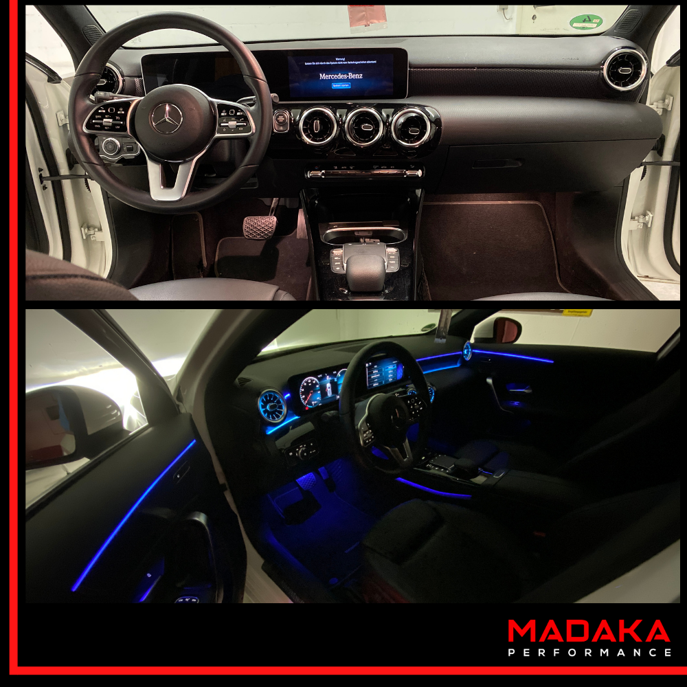Nachrüstung Ambientebeleuchtung für Mercedes A-Klasse W177 mit 64 Farben inkl. Einbau – Bild 2