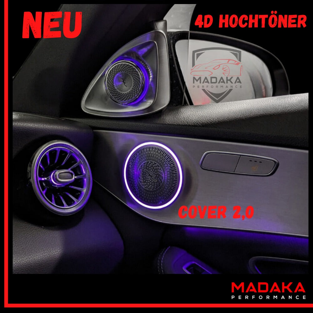 Nachgerüstete Ambientebeleuchtung für Mercedes C-Klasse W205 Detailansicht - Bild 5