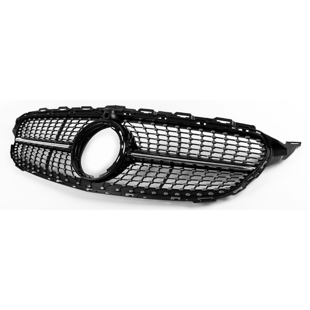Kühlergrill Diamant für Mercedes C-Klasse W205 / S205 Schwarz/Chrom - Bild 2