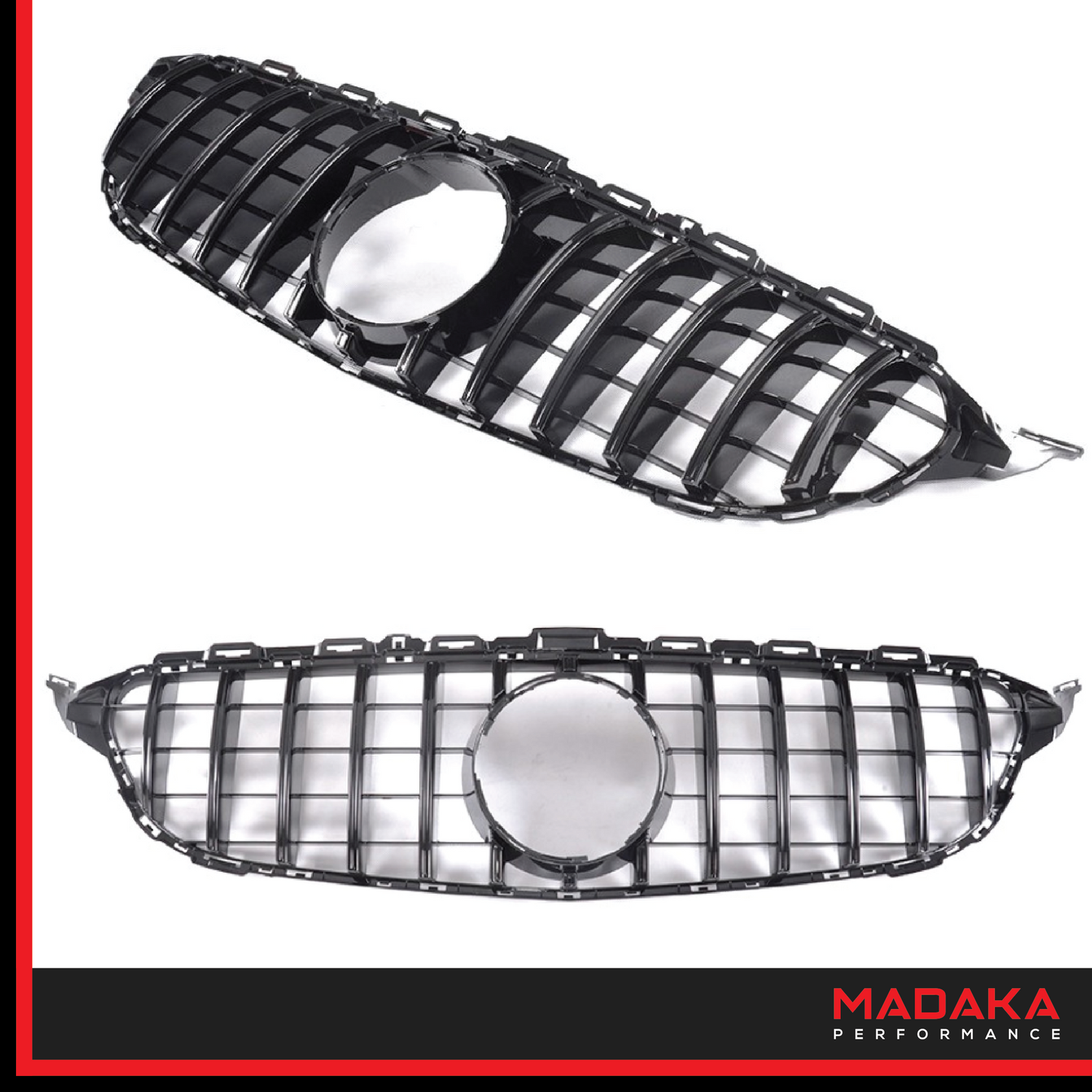 Kühlergrill Panamericana passend für C-Klasse W205 / S205 Schwarz - Bild 1