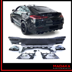 Diffusor mit Endrohren für Mercedes GLE C167 Coupe ab 2019 - madaka-performance 