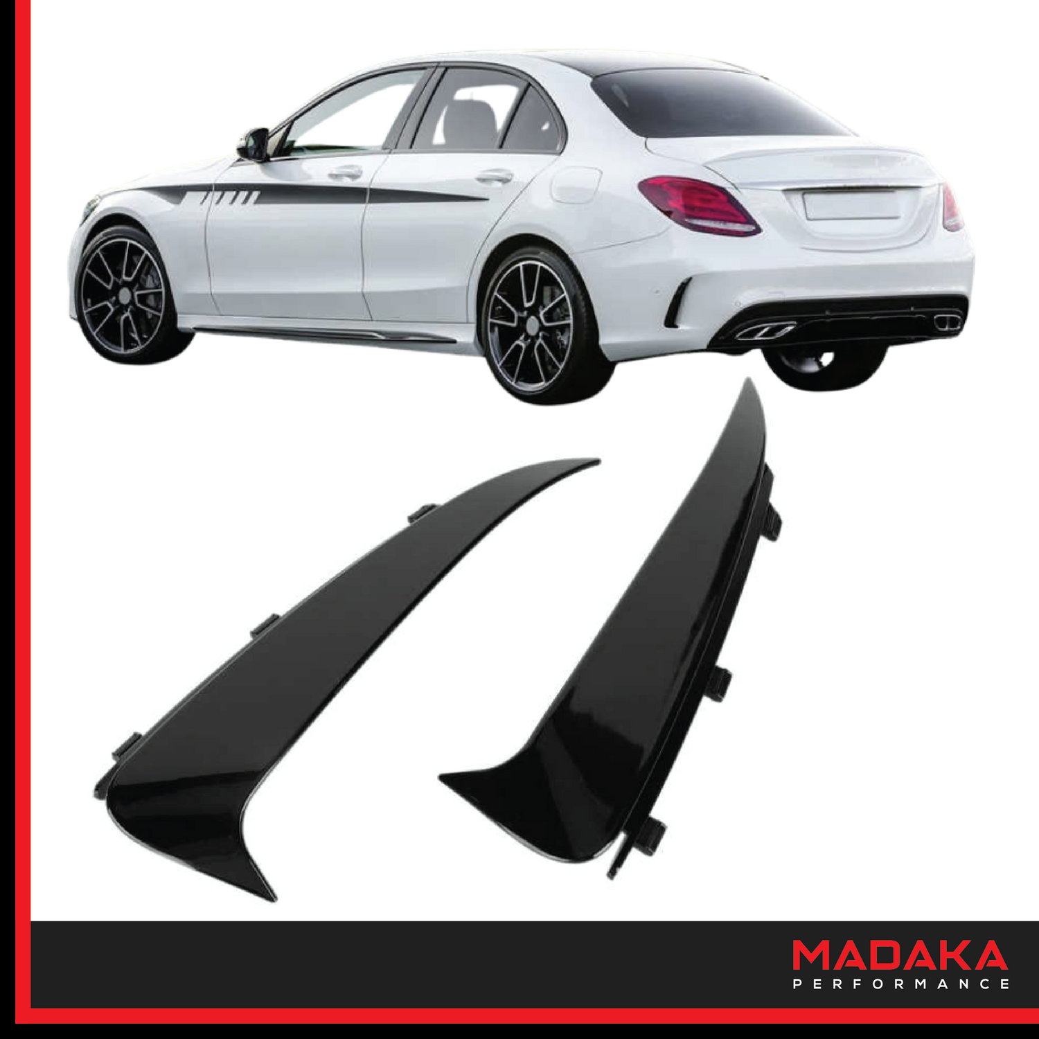 Aero Flaps für Mercedes C-Klasse W205 Bj. bis 2018 – Geklippt – Bild 1