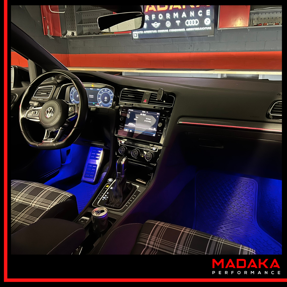 Nachrüstung Ambientebeleuchtung für VW Golf 7 mit Multi-Color inkl. Einbau - madaka-performance 