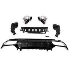 Diffusor mit Doppelendrohre in 63 AMG Optik für C-Klasse W205 S205 - Bild 6